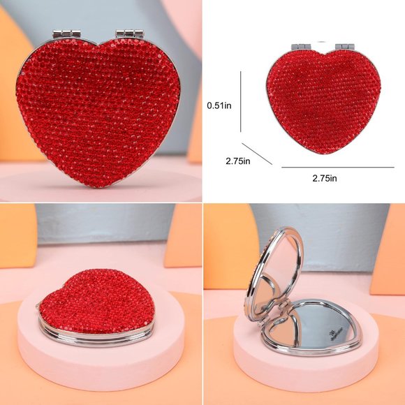 NWT Sparkling Crystal Rhinestone Bling Red Stocking Stuffers Makeup Brus… - Picture 12 of 14